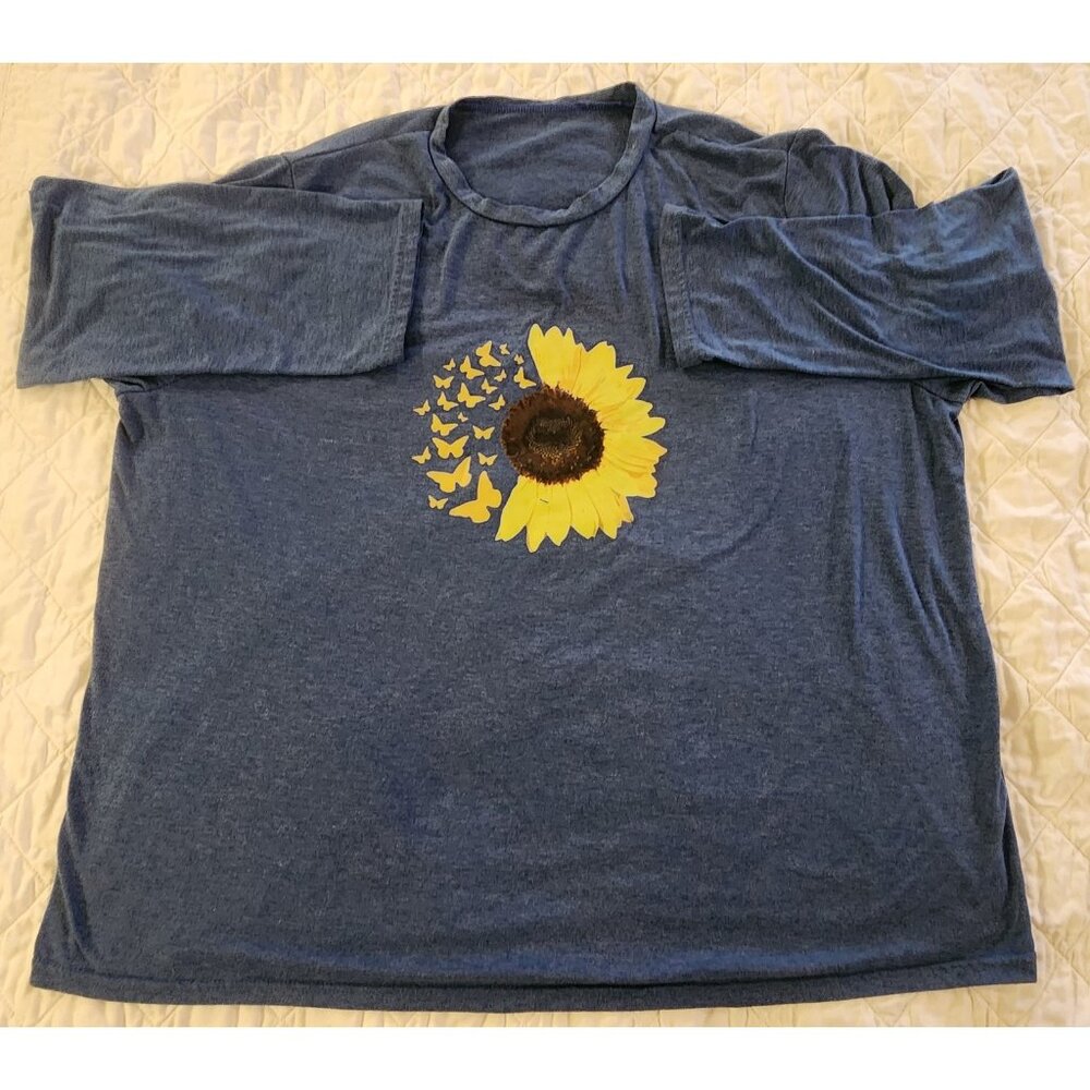 TEMU SUNFLOWER & BUTTERFLIES TEE